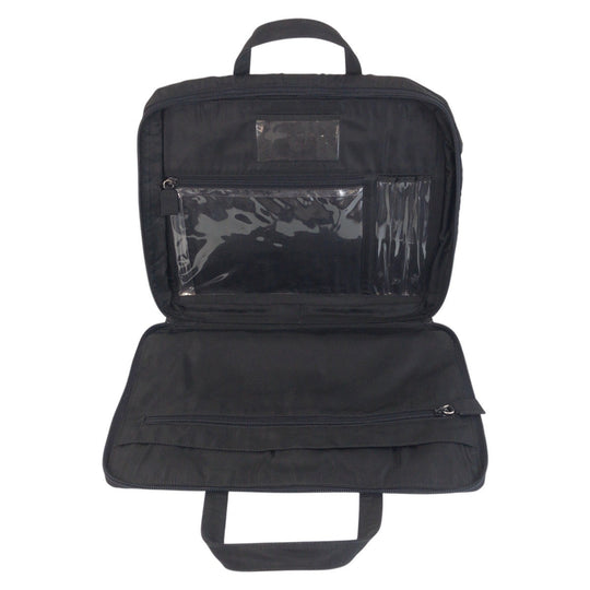 PRADA Business bag Nylon Black SilverMetal Business bag briefcase Test Triangle With logo mens Used Authentic