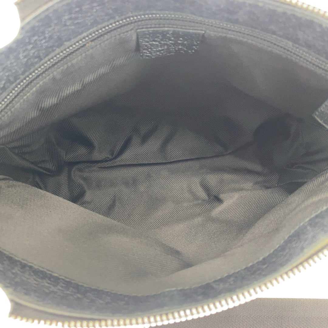GUCCI Shoulder Bag 114273 GG canvas, leather Black black Shoulder Bag Messenger bag Women Used Authentic
