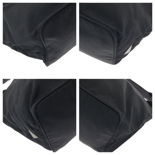 PRADA Handbag Nylon black Handbag accessory pouch Test Triangle With logo Women Used Authentic