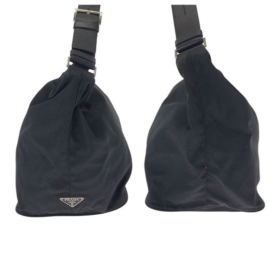 PRADA Handbag Nylon black Handbag accessory pouch Test Triangle With logo Women Used Authentic