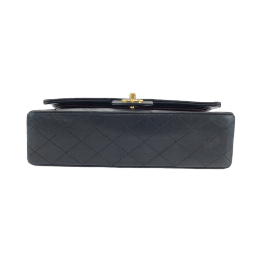 CHANEL Shoulder Bag lambskin Black GoldMetal matelasse 25 double flap COCO Mark Turnlock