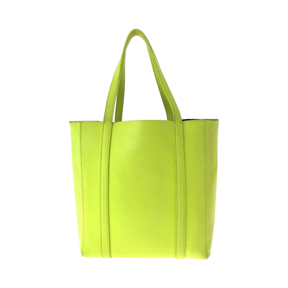 BALENCIAGA Shoulder Bag 551815 leather Yellow Black SilverMetal Jolder Bag Tote Bag 2way Everyday XXS Women Used Authentic