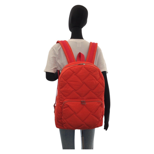 BOTTEGAVENETA Backpack Nylon Red Silver Metal MAXI INTRECCIATO