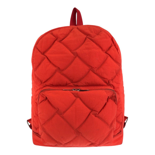 BOTTEGAVENETA Backpack Nylon Red Silver Metal MAXI INTRECCIATO