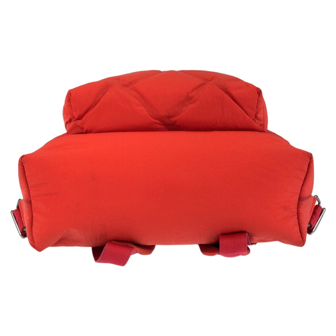 BOTTEGAVENETA Backpack Nylon Red Silver Metal MAXI INTRECCIATO