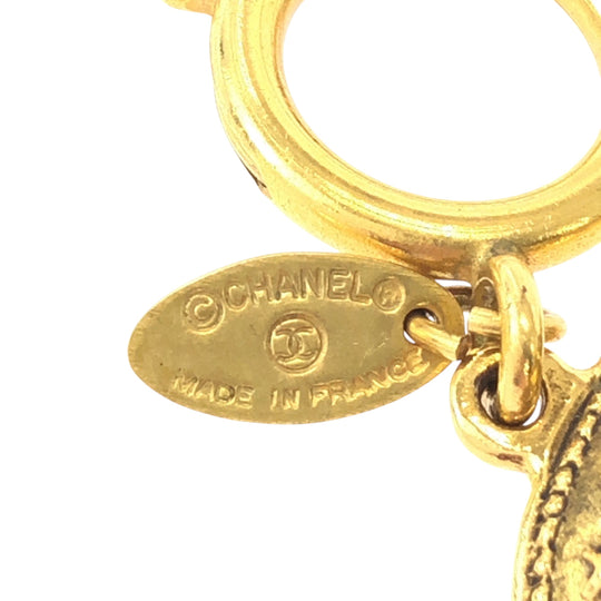 CHANEL bracelet plating gold bracelet 1990 Cambon COCO Mark Women Used Authentic