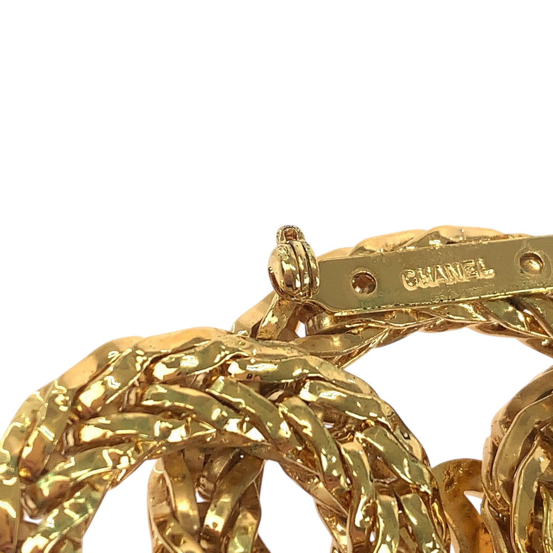 CHANEL Brooch plating gold COCO Mark Women Used Authentic