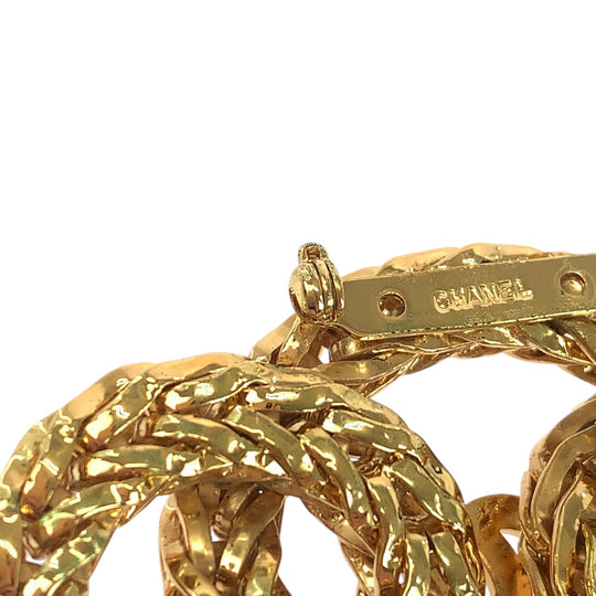 CHANEL Brooch plating gold COCO Mark Women Used Authentic