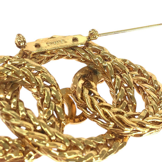 CHANEL Brooch plating gold COCO Mark Women Used Authentic