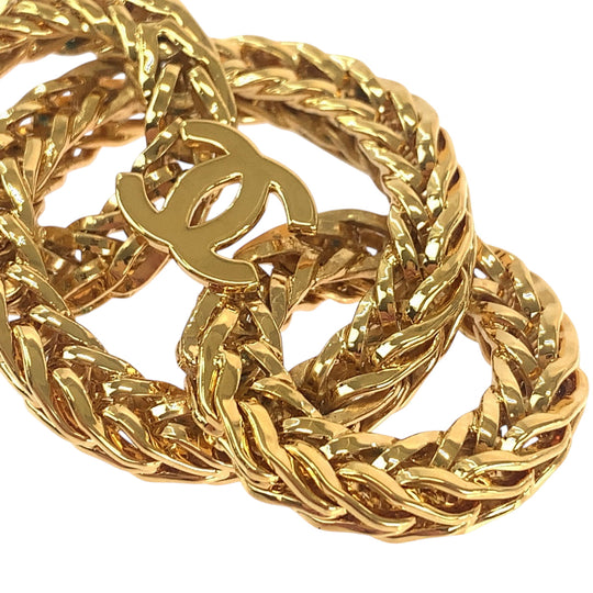 CHANEL Brooch plating gold COCO Mark Women Used Authentic