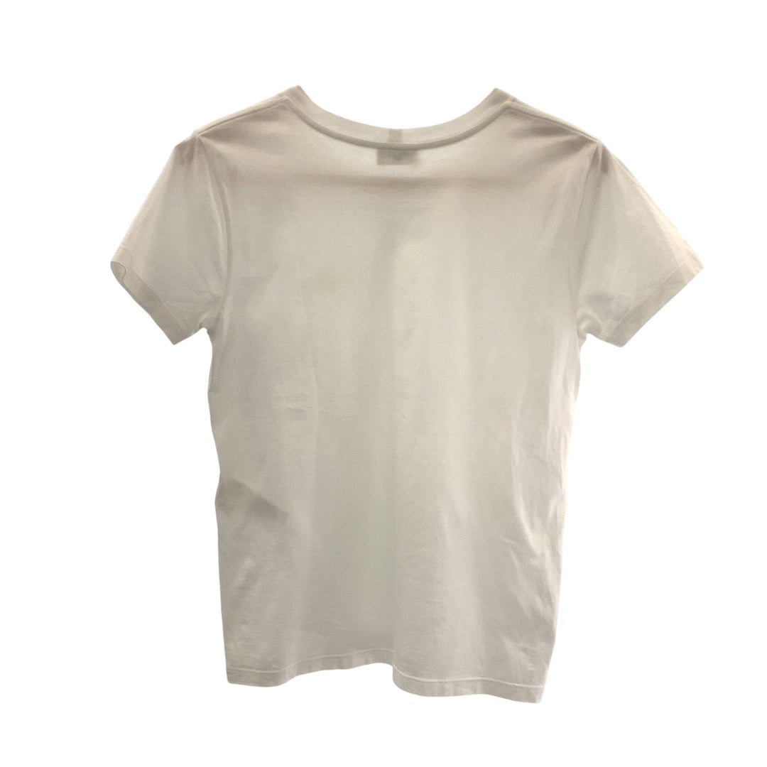CELINE Short sleeve T-shirt 2X351501F cotton White gold Short sleeve T-shirt Embroidery Women XS Used Authentic