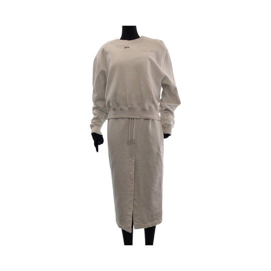 OFF-WHITE setup OWBA061C99JER001 cotton White black logo S