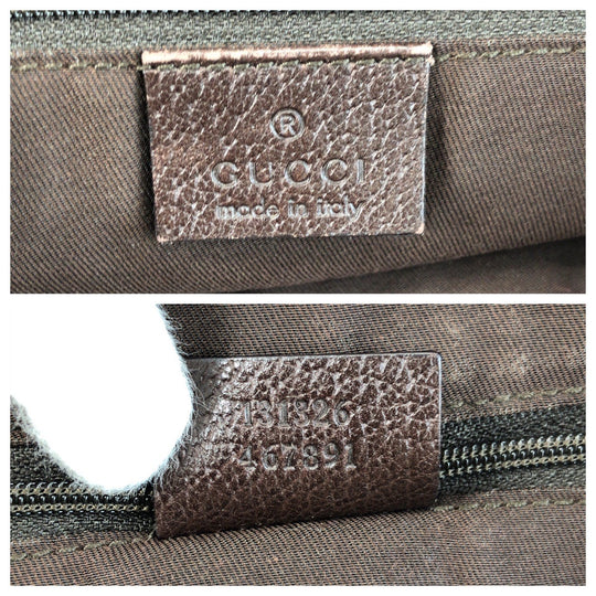 GUCCI Shoulder Bag 131326 GG canvas, leather Beige Brown Gold Metal Shoulder Bag Messenger bag Abbey Women Used Authentic