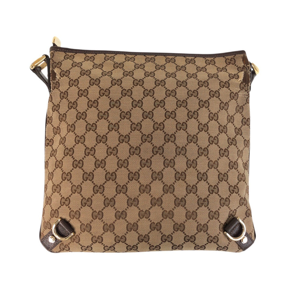 GUCCI Shoulder Bag 131326 GG canvas, leather Beige Brown Gold Metal Shoulder Bag Messenger bag Abbey Women Used Authentic