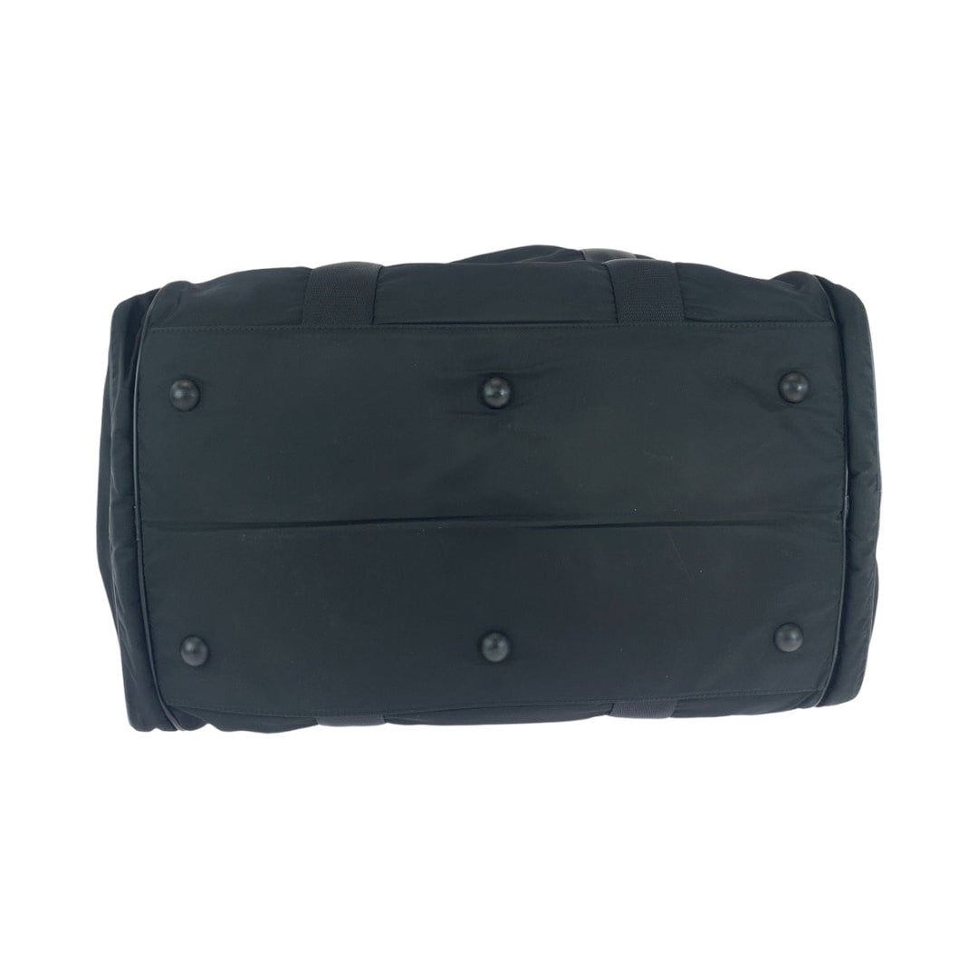 PRADA Boston Duffel bag V172 Nylon Black SilverMetal Boston Duffel bag Shoulder Bag 2way Test Triangle With logo Women Used Authentic