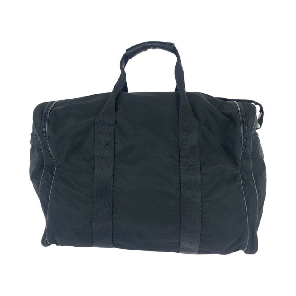 PRADA Boston Duffel bag V172 Nylon Black SilverMetal Boston Duffel bag Shoulder Bag 2way Test Triangle With logo Women Used Authentic