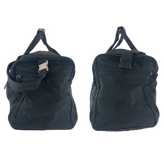 PRADA Boston Duffel bag V172 Nylon Black SilverMetal Boston Duffel bag Shoulder Bag 2way Test Triangle With logo Women Used Authentic