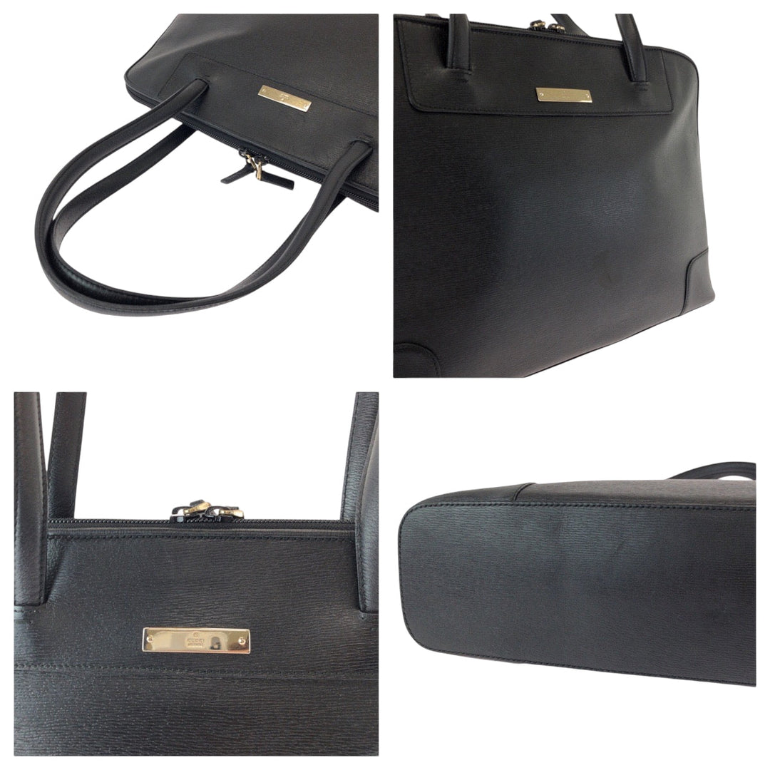 GUCCI Handbag 002 1122 leather black Handbag Shoulder Bag Women Used Authentic