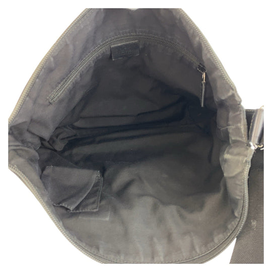 GUCCI Shoulder Bag 145355 GG canvas, leather Black black Shoulder Bag Messenger bag Women Used Authentic