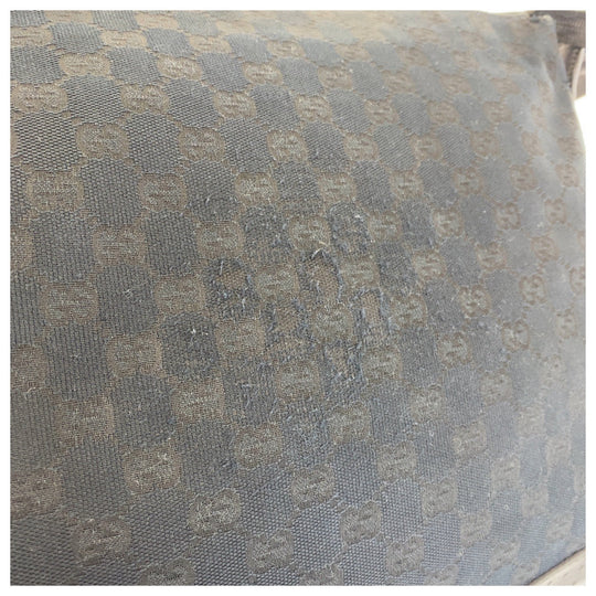 GUCCI Shoulder Bag 145355 GG canvas, leather Black black Shoulder Bag Messenger bag Women Used Authentic