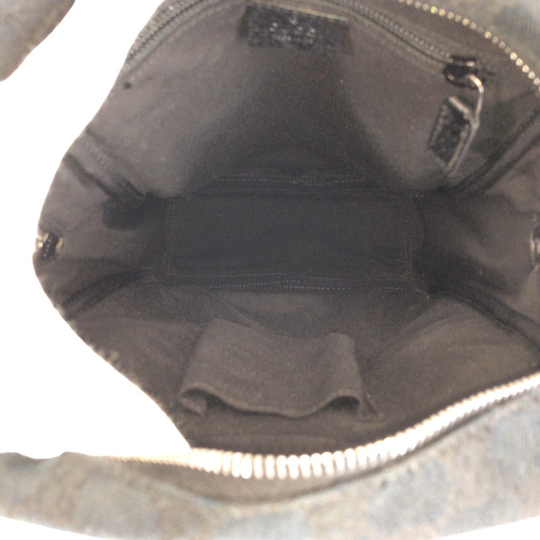 GUCCI Shoulder Bag 122759 GG canvas Black SilverMetal Crossbody Shoulder Bag Unisex Women Used Authentic