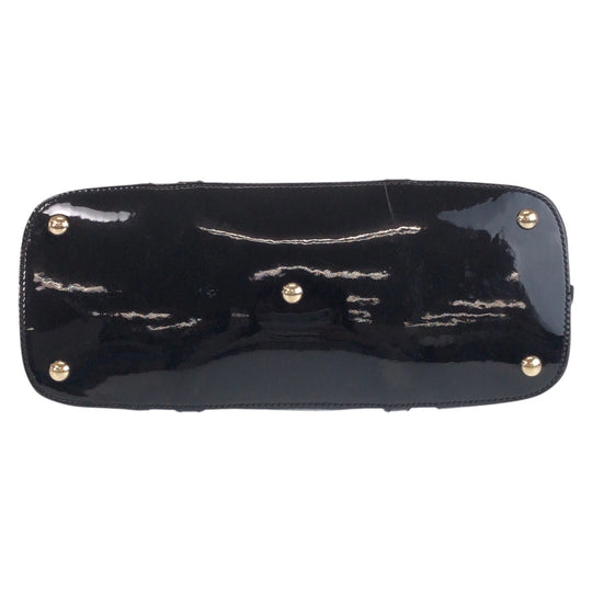 GUCCI Handbag 309617 Patent leather Black GoldMetal Micro Guccisima Women Used Authentic