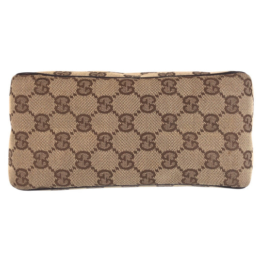 GUCCI Shoulder Bag 106644 GG canvas Brown Beige Gold Metal Shoulder Bag accessory pouch Women Used Authentic