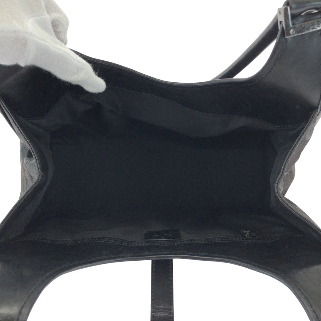 GUCCI Shoulder Bag 002 1067 GG canvas black Hobo One Shoulder Bag Jackie Women Used Authentic