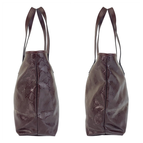 GUCCI Tote Bag 211137 PVC purple Tote Bag Shoulder Bag GG implementation Women Used Authentic