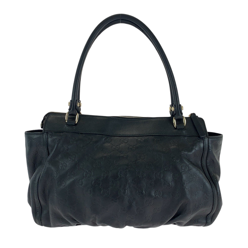 GUCCI Tote Bag 189831 leather black Tote Bag Shoulder Bag Abbey Women Used Authentic