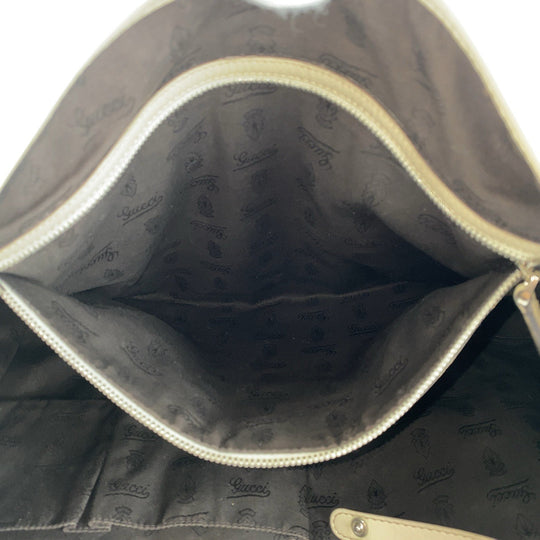 GUCCI Tote Bag 232956 GG canvas, leather beige Tote Bag Shoulder Bag Women Used Authentic