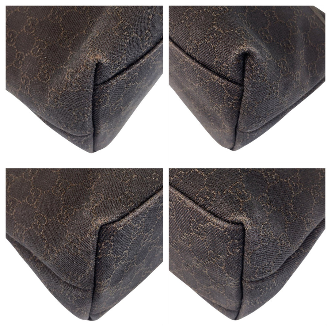 GUCCI Shoulder Bag 105649 GG canvas Brown Women Used Authentic