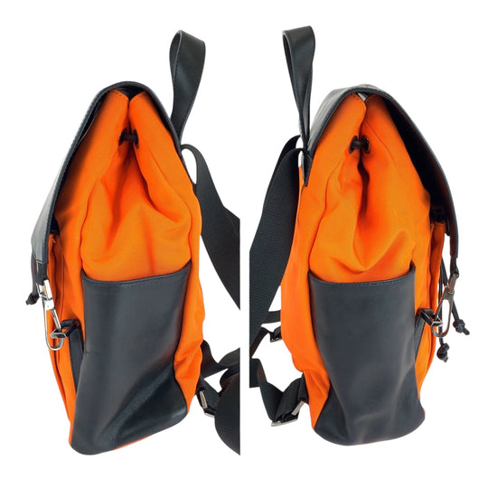 GUCCI Backpack 003 0233 Nylon, Leather Orange Black SilverMetal Backpack Backpack Women Used Authentic