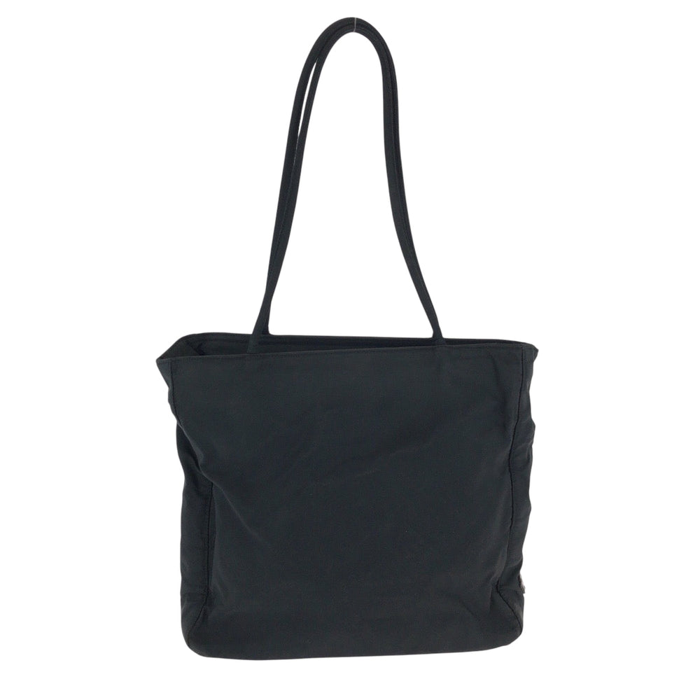 PRADA Tote Bag Nylon Black SilverMetal Tote Bag Shoulder Bag Test Women Used Authentic