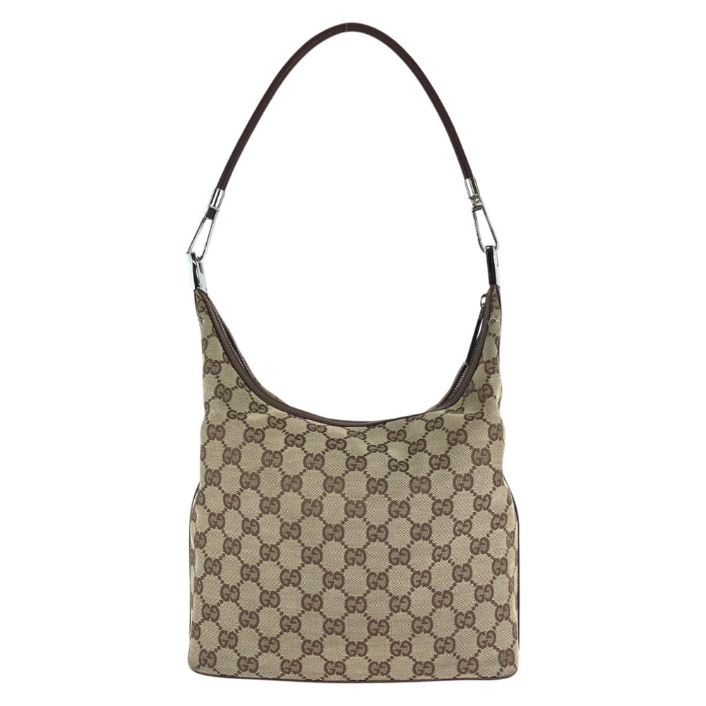 GUCCI Shoulder Bag 001 3314 GG canvas, leather beige Women Used Authentic