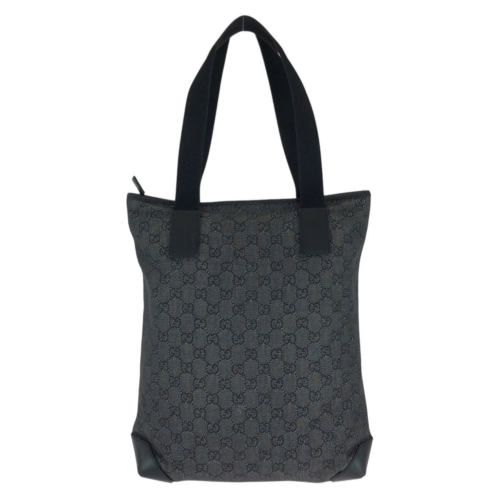 GUCCI Tote Bag 28892 GG canvas, leather Black black Tote Bag Shoulder Bag Women Used Authentic