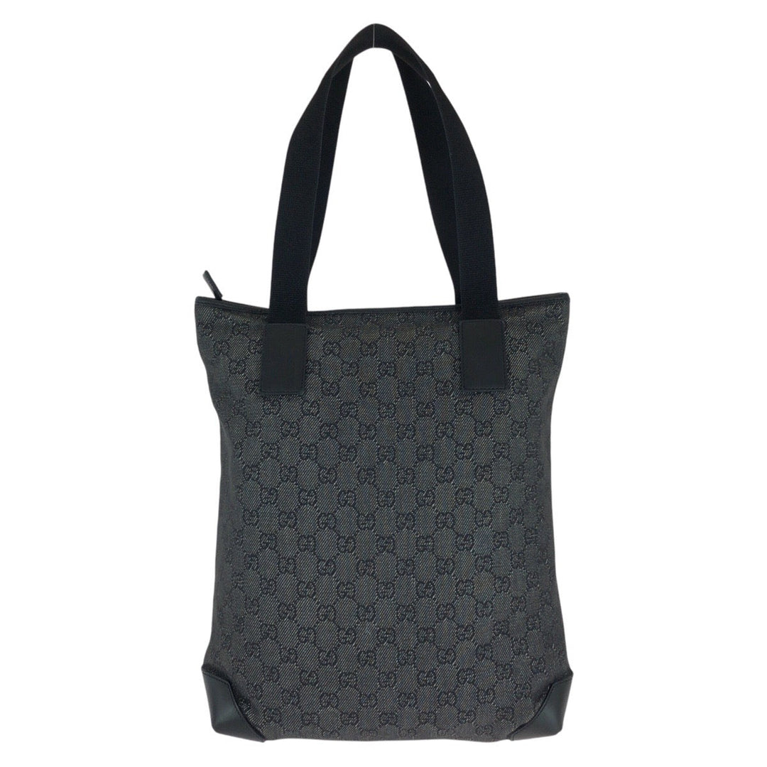 GUCCI Tote Bag 28892 GG canvas, leather Black black Tote Bag Shoulder Bag Women Used Authentic