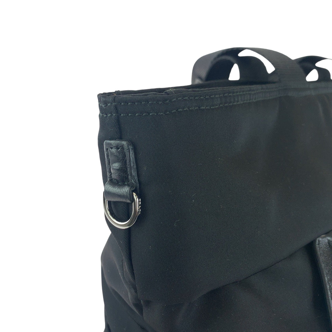 PRADA Shoulder Bag BR4561 Nylon black Test Triangle With logo
