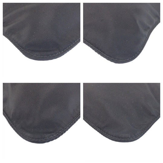 PRADA Shoulder Bag Nylon Black SilverMetal Shoulder Bag Messenger bag Test Triangle With logo Women Used Authentic