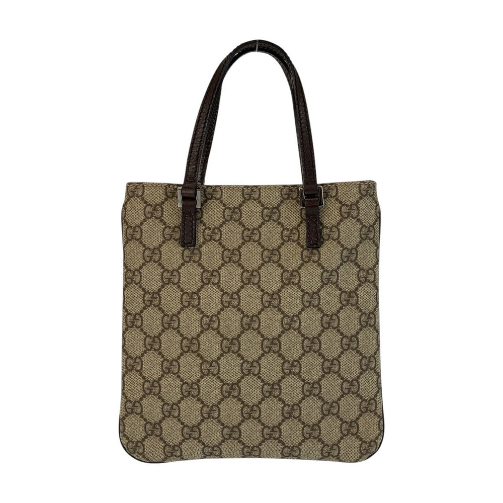 GUCCI Tote Bag 114600 GG Supreme canvas, leather Beige brown Tote Bag handbag Women Used Authentic