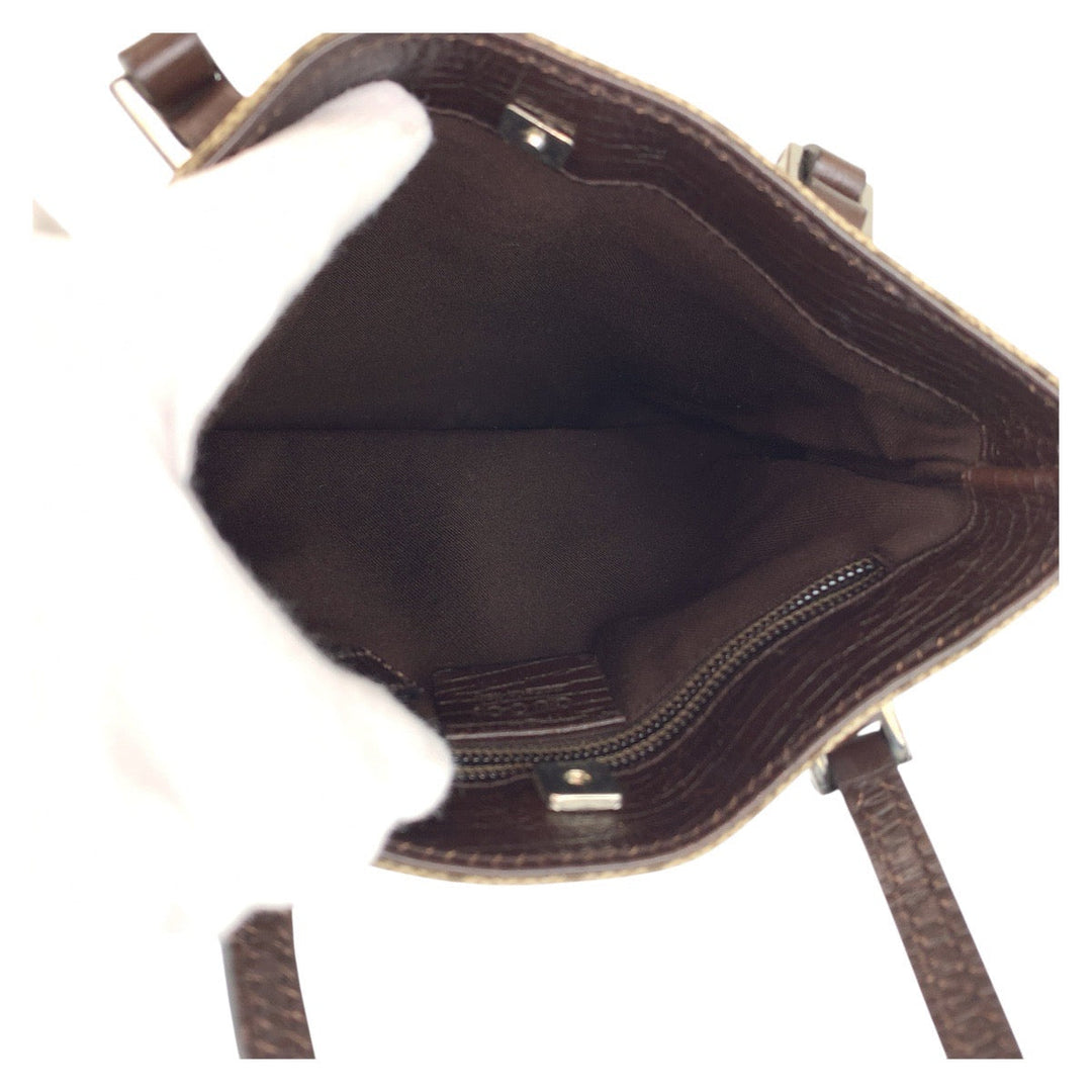 GUCCI Tote Bag 114600 GG Supreme canvas, leather Beige brown Tote Bag handbag Women Used Authentic