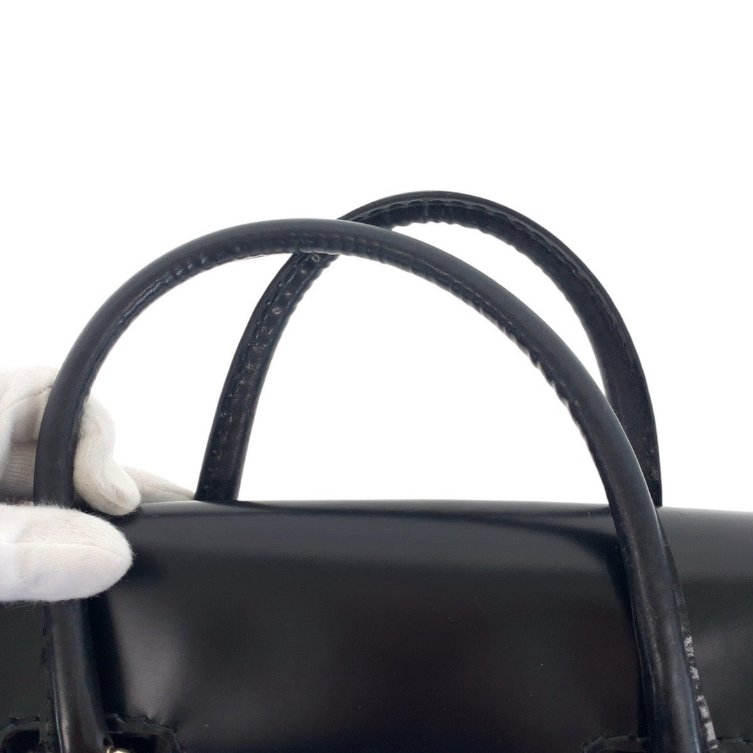 GUCCI Tote Bag 189881 leather Black GoldMetal Tote Bag handbag Queen Women Used Authentic