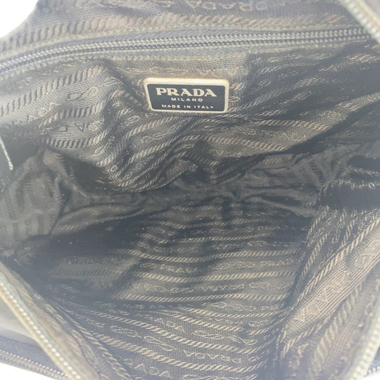 PRADA Shoulder Bag Nylon black Crossbody Shoulder Bag Test Triangle With logo Women Used Authentic