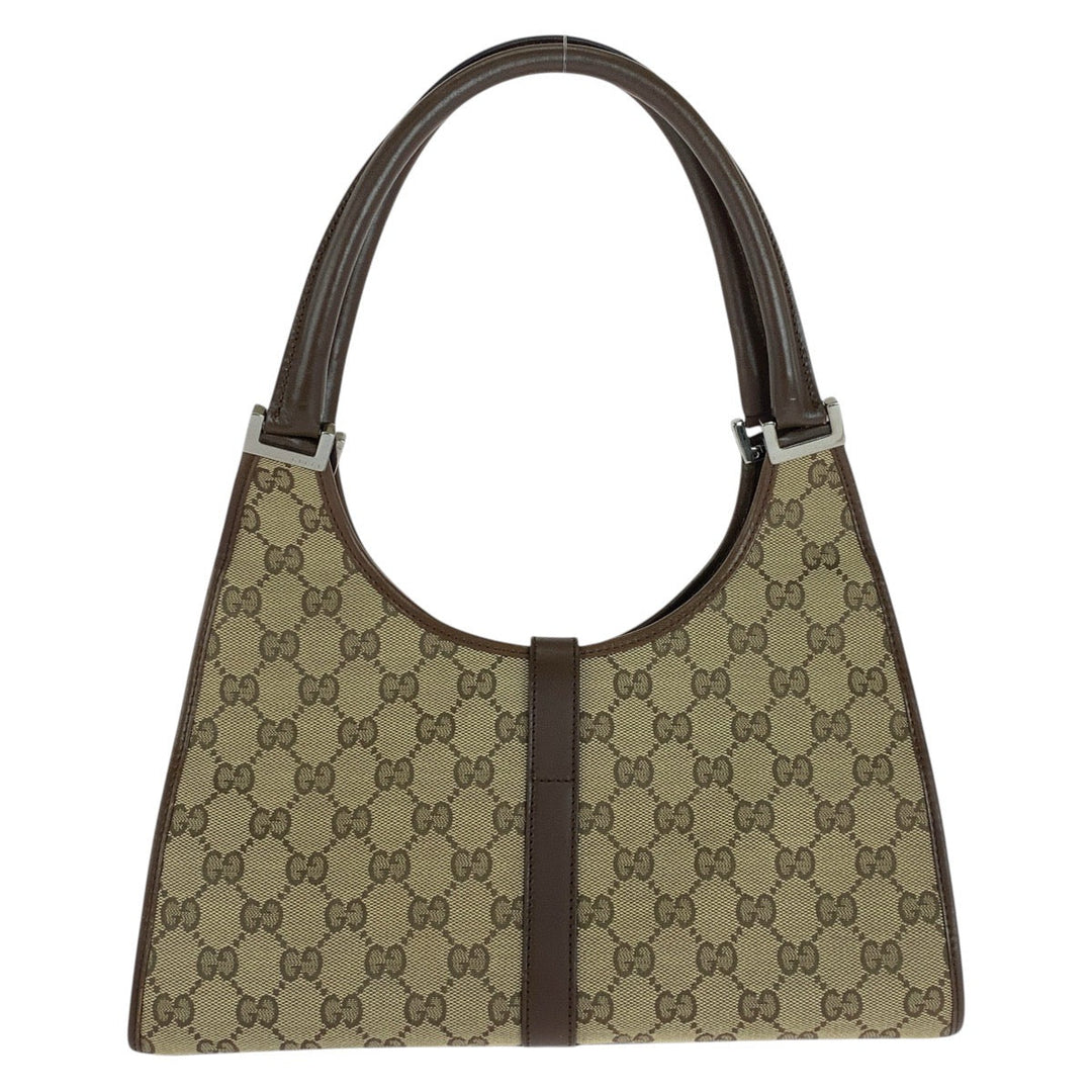 GUCCI Shoulder Bag 0021067 GG canvas, leather Beige brown Jackie Women Used Authentic