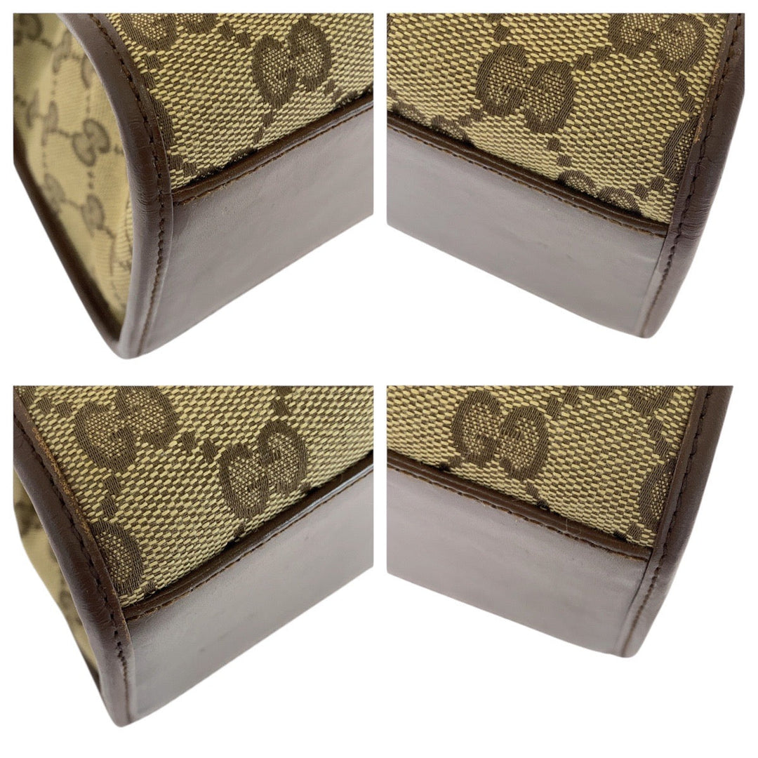 GUCCI Shoulder Bag 0021067 GG canvas, leather Beige brown Jackie Women Used Authentic