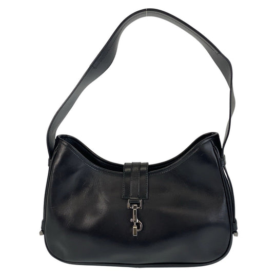 GUCCI Shoulder Bag 143747 leather Black black Women Used Authentic