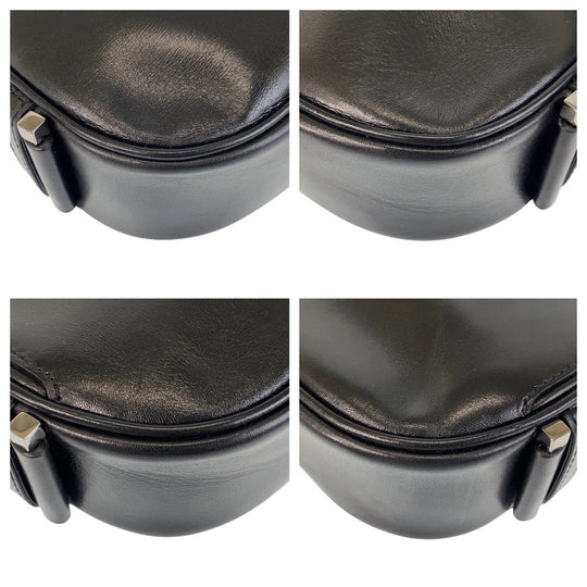 GUCCI Shoulder Bag 143747 leather Black black Women Used Authentic