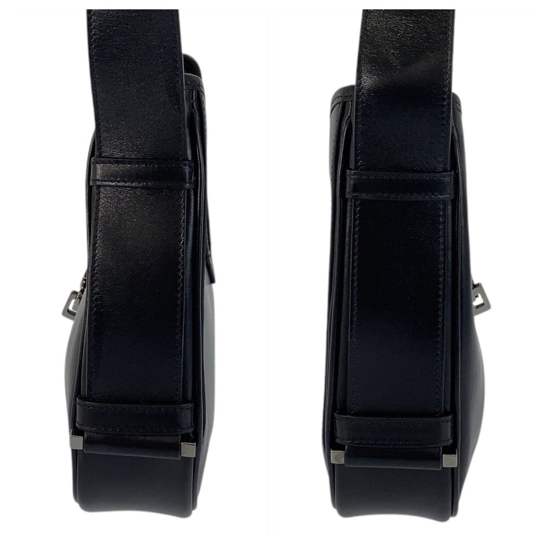 GUCCI Shoulder Bag 143747 leather Black black Women Used Authentic