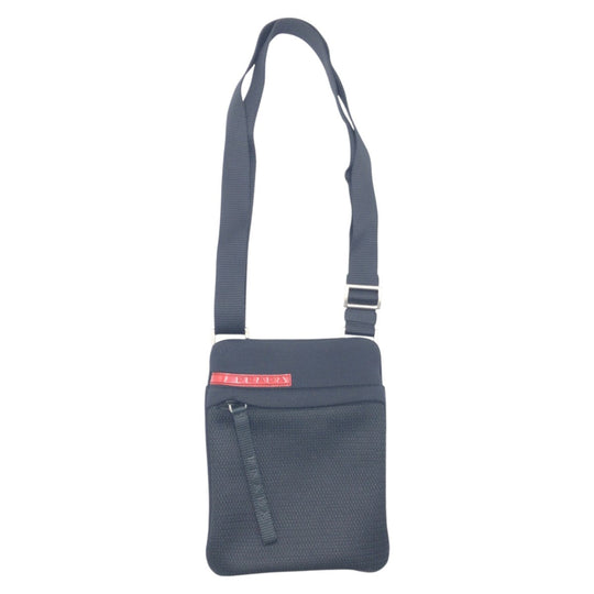 PRADA Shoulder Bag polyester black Crossbody Shoulder Bag Pochette Unisex PRADA Sports Women Used Authentic