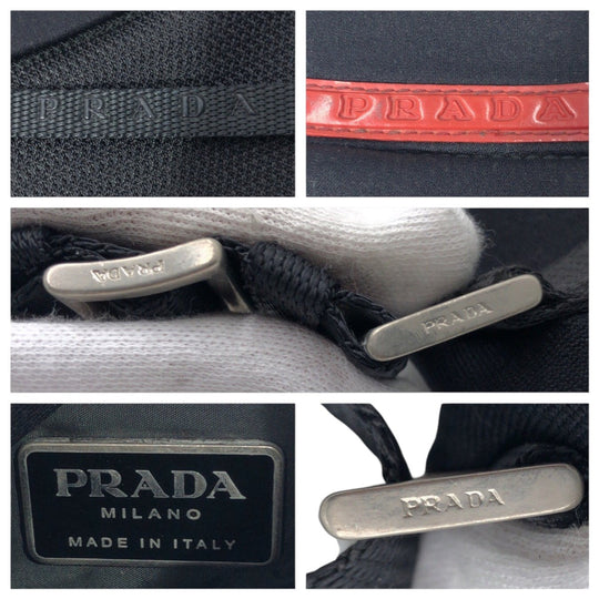 PRADA Shoulder Bag polyester black Crossbody Shoulder Bag Pochette Unisex PRADA Sports Women Used Authentic